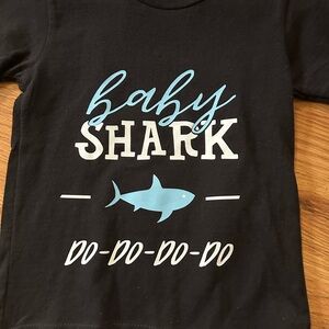 Baby Shark Black and Blue Kids T-Shirt